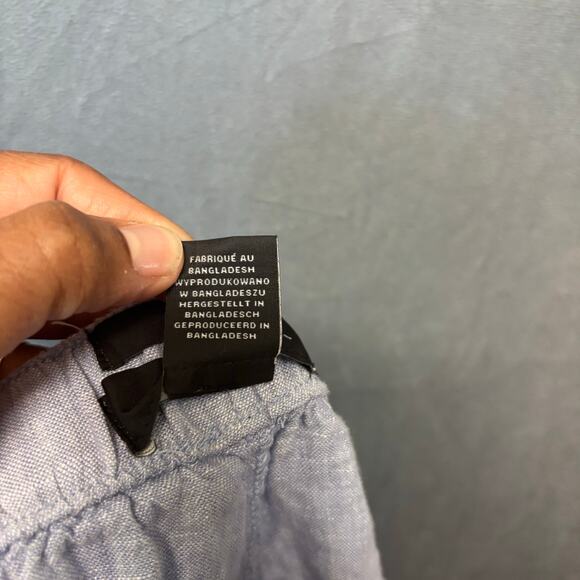 Tahari Womens 100% Linen Shorts 1X Light Blue Elastic Waist Casual Summer Resort - Picture 5 of 14